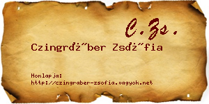 Czingráber Zsófia névjegykártya