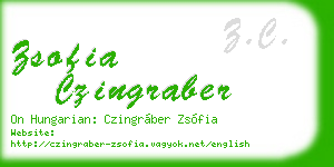 zsofia czingraber business card